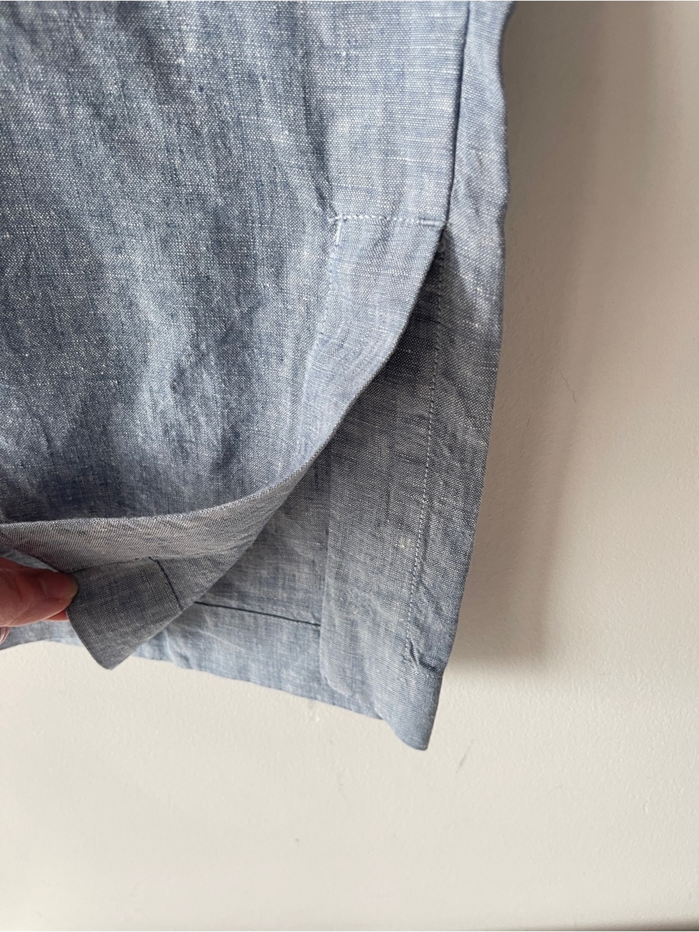 Athleta Retreat Linen Wide Leg Pants Chambray Blue 14 - Picture 7 of 9